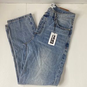 Princess Polly Asymmetrical Button Fly Holly Baggy Straight Jeans NEW